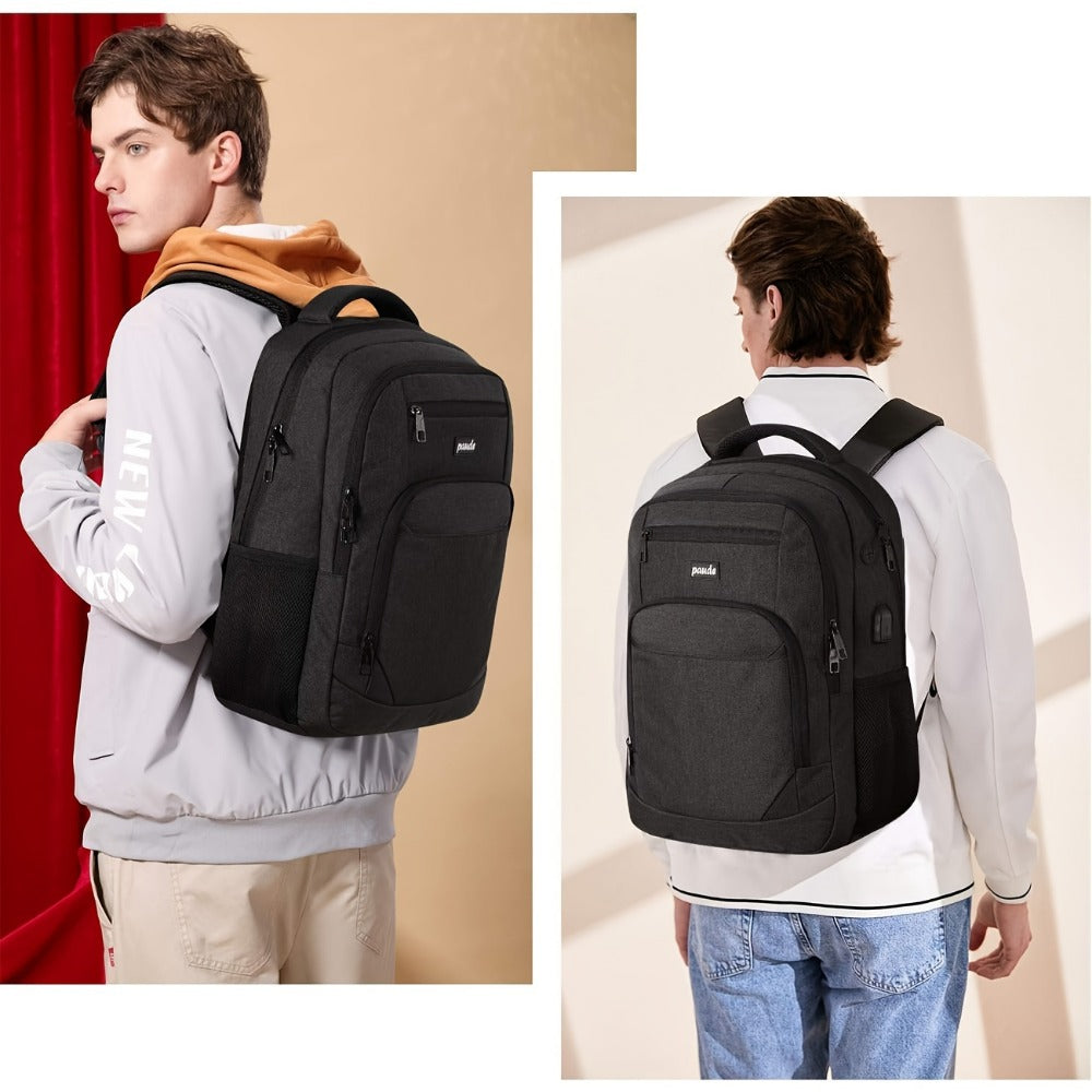 Laptop Backpack – 9 Colors, 15.6 Inch, USB Charging, for Travel & School – detail view 17