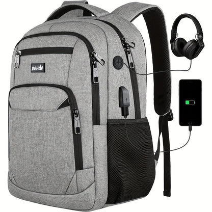 Laptop Backpack – 9 Colors, 15.6 Inch, USB Charging, for Travel & School – detail view 5