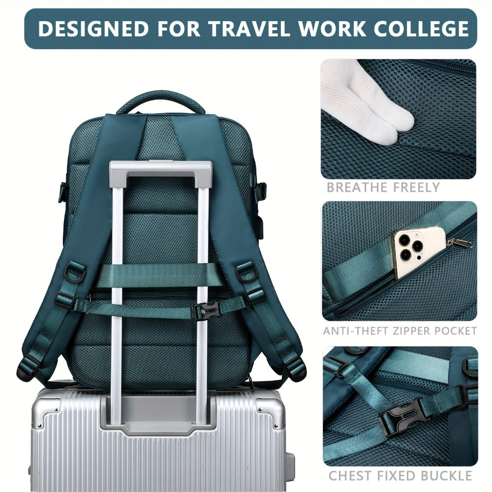 Laptop Backpack – 16 Inch, USB Charging, Spinner Wheels, for Travel – detail view 16