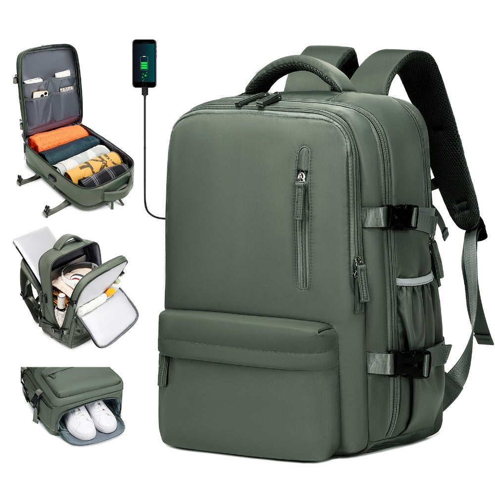 Laptop Backpack – 16 Inch, USB Charging, Spinner Wheels, for Travel – detail view 9