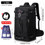 Black L Size - with Combination Lock + Shoe Bag