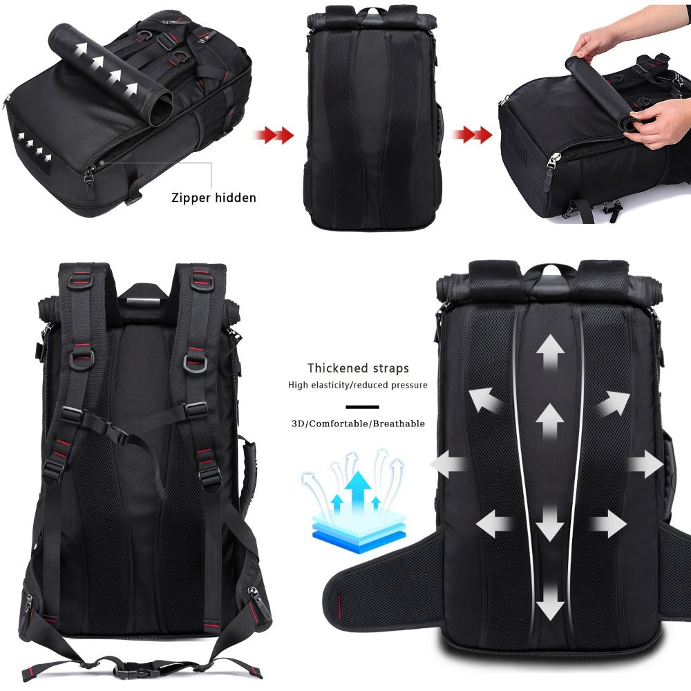 Laptop Backpack – 17.3 Inch, Combination Lock, for Travel & School – detail view 12