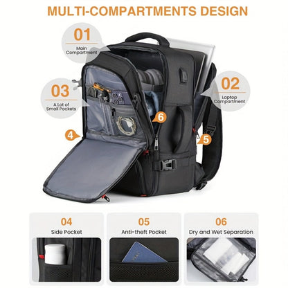 Laptop Backpack – 17.3 Inch, Trolley Sleeve, Convertible, for Travel – detail view 4