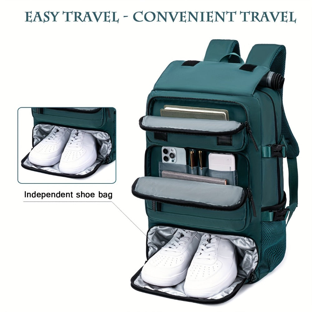 Laptop Backpack – 17 Inch, Nylon, Trolley Sleeve, Multi Pocket – detail view 13