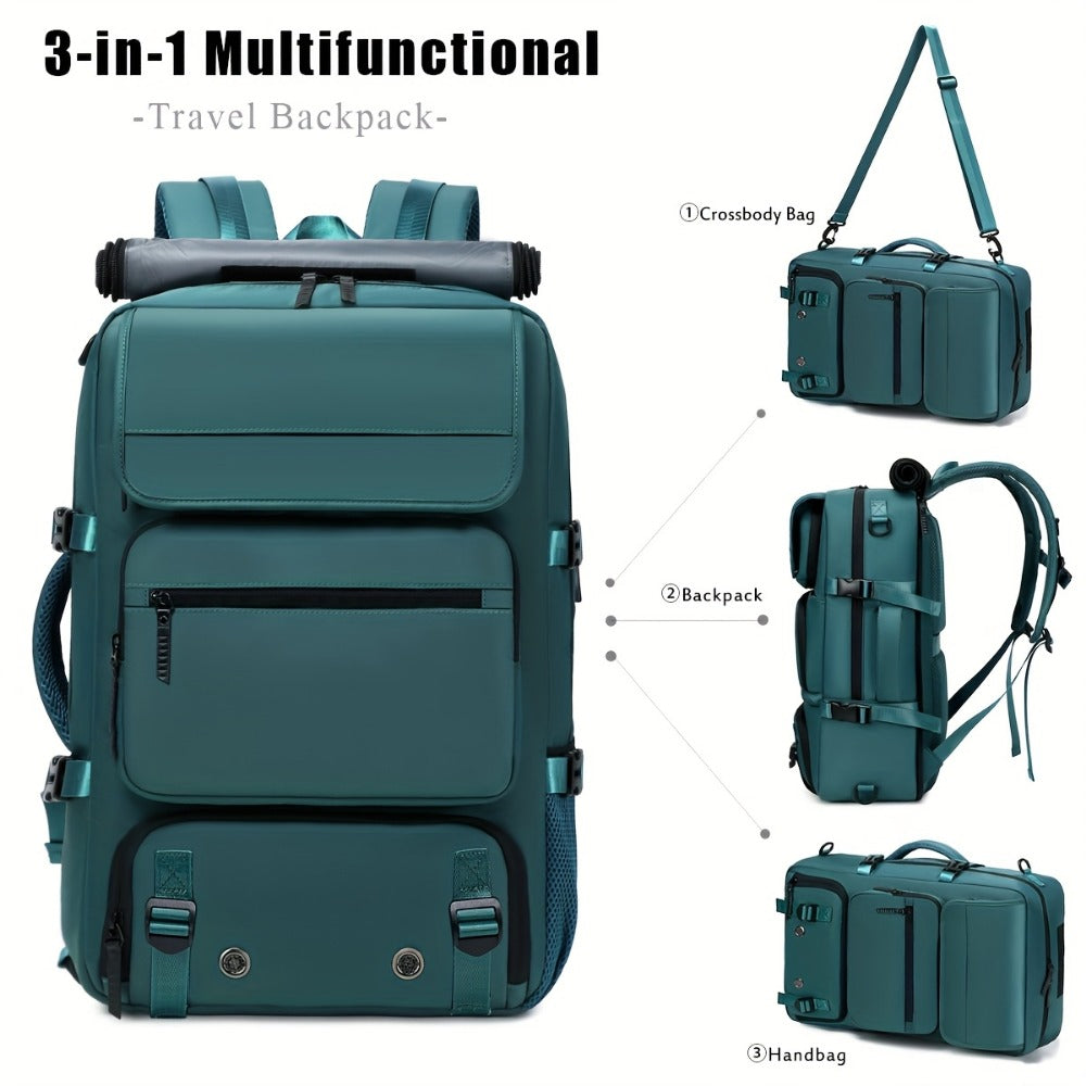 Laptop Backpack – 17 Inch, Nylon, Trolley Sleeve, Multi Pocket – detail view 3