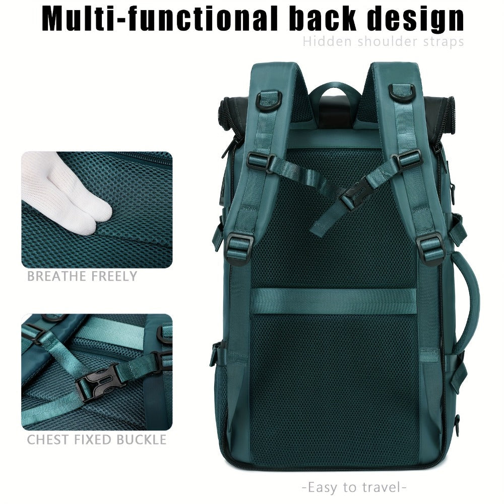 Laptop Backpack – 17 Inch, Nylon, Trolley Sleeve, Multi Pocket – detail view 21