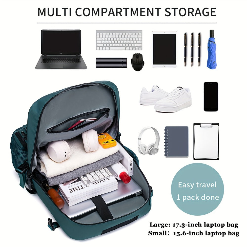 Laptop Backpack – 17 Inch, Nylon, Trolley Sleeve, Multi Pocket – detail view 22