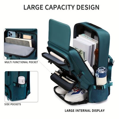 Laptop Backpack – 17 Inch, Nylon, Trolley Sleeve, Multi Pocket – detail view 5