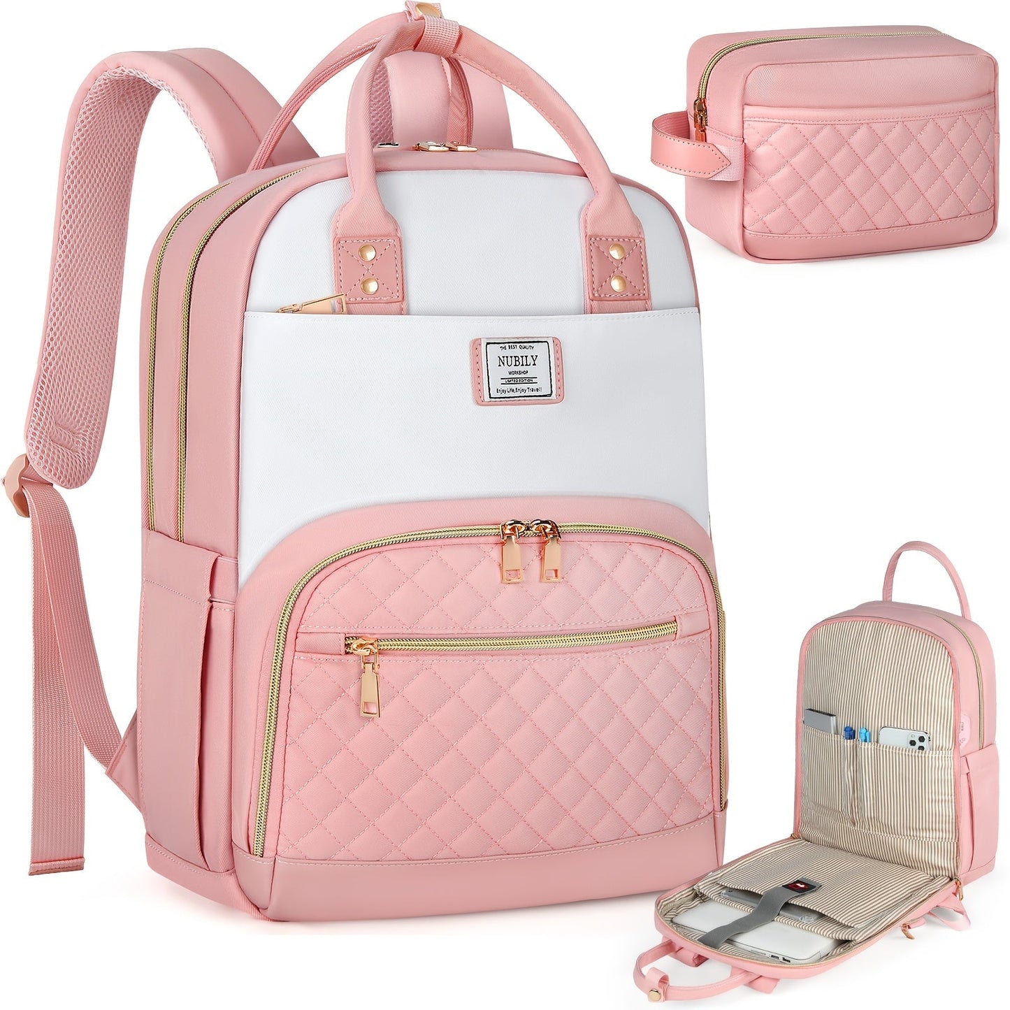 Laptop Backpack – 2 Pack, 15.6 Inch, Anti-Theft, Lightweight – front view - product view 15