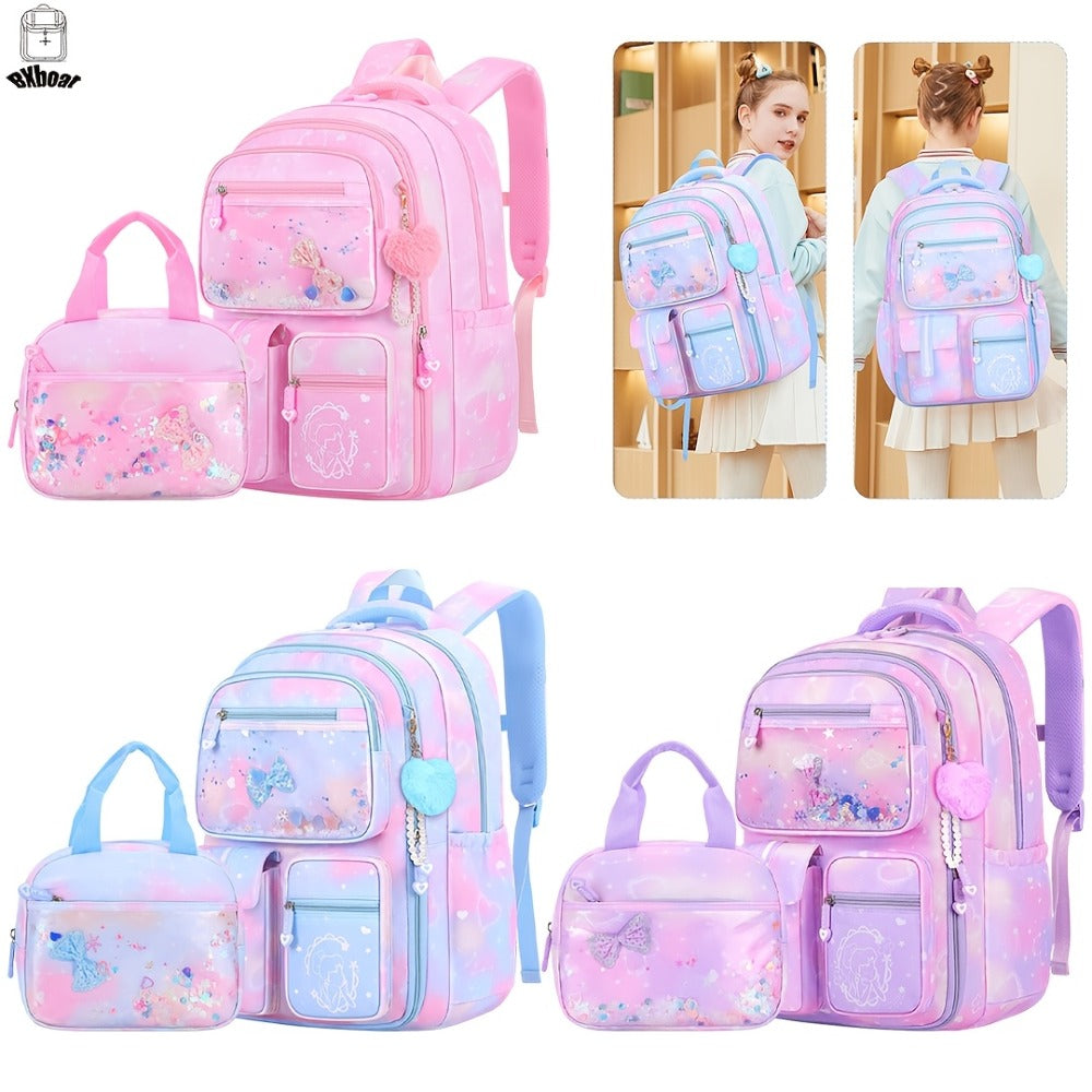 Laptop Backpack – 2-Piece, 15.6 Inch, Multi-Pocket, for Travel & School – front view