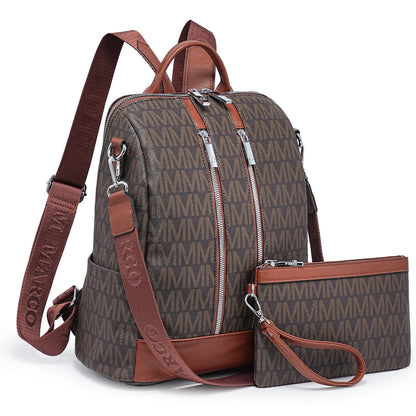 Laptop Backpack – 2 Piece, 10 Colors, Vegan Leather, Anti-Theft – detail view 50