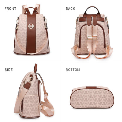 Laptop Backpack – 2 Piece, 10 Colors, Vegan Leather, Anti-Theft – detail view 27
