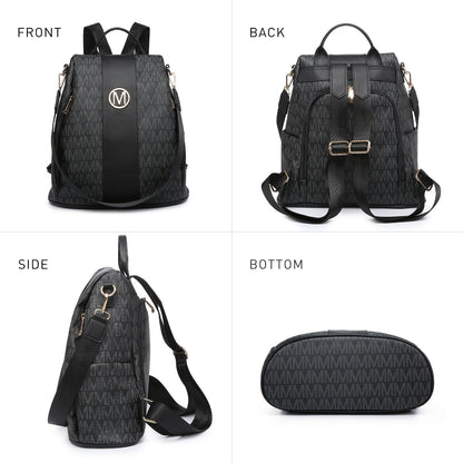 Laptop Backpack – 2 Piece, 10 Colors, Vegan Leather, Anti-Theft – detail view 34