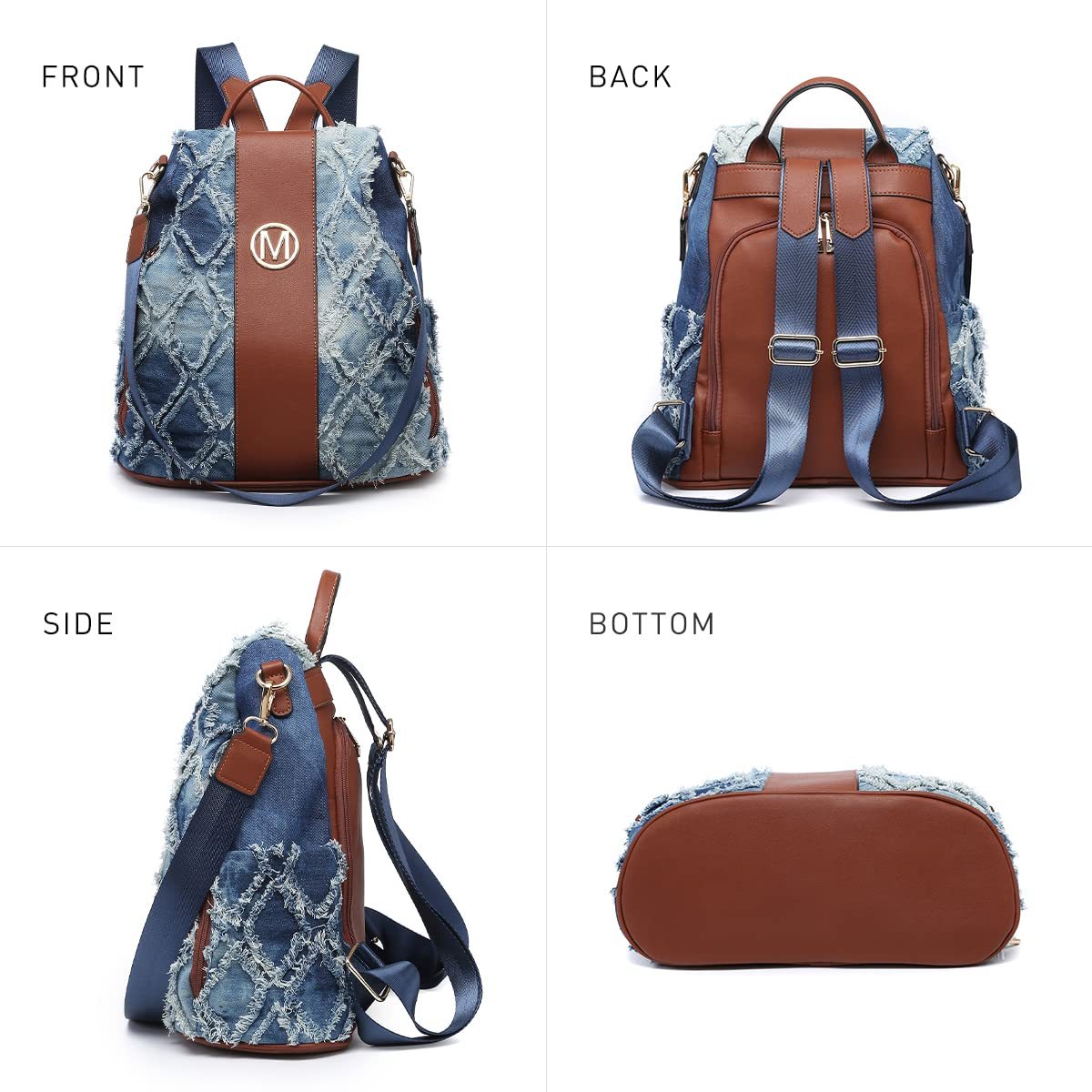Laptop Backpack – 2 Piece, 10 Colors, Vegan Leather, Anti-Theft – detail view 5