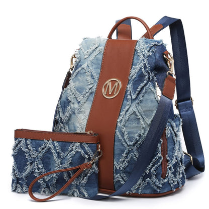 Laptop Backpack – 2 Piece, 10 Colors, Vegan Leather, Anti-Theft – front view