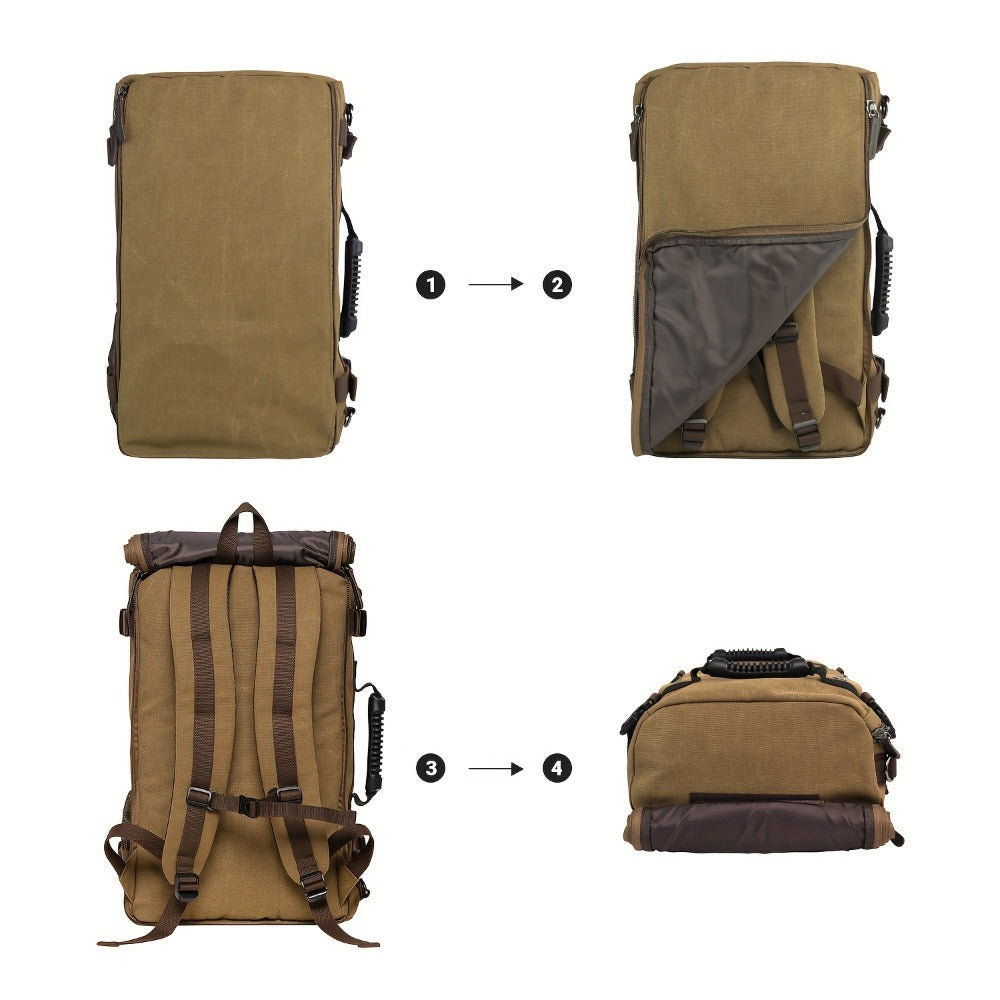 Laptop Backpack – 23.8L, 17 Inch, Canvas, Large Capacity – detail view 14
