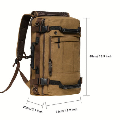 Laptop Backpack – 23.8L, 17 Inch, Canvas, Large Capacity – detail view 6