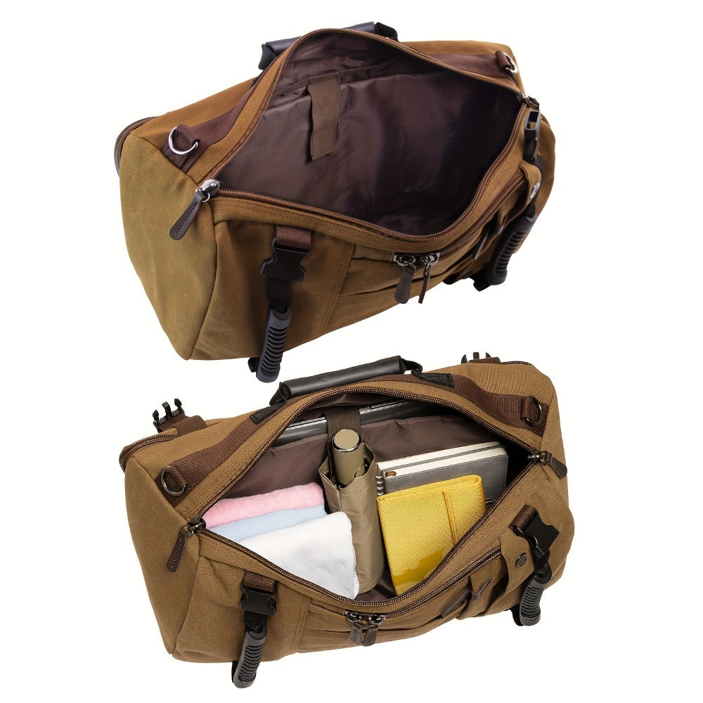 Laptop Backpack – 23.8L, 17 Inch, Canvas, Large Capacity – detail view 8