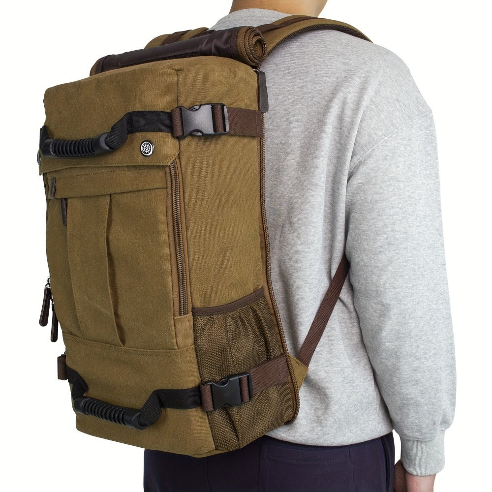 Laptop Backpack – 23.8L, 17 Inch, Canvas, Large Capacity – detail view 9