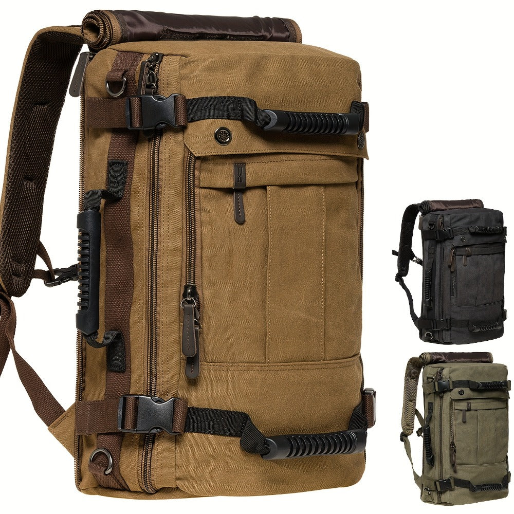 Laptop Backpack – 23.8L, 17 Inch, Canvas, Large Capacity – front view