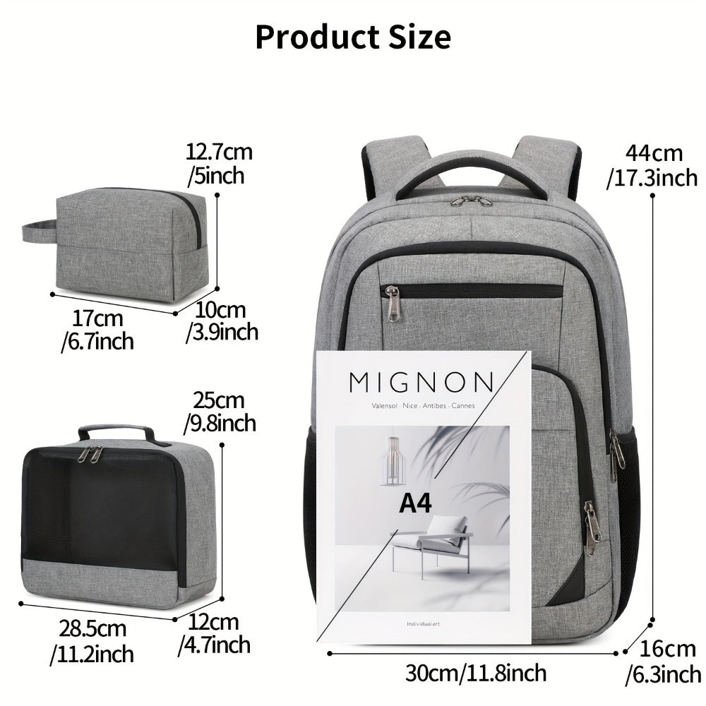 Laptop Backpack – 3 Pcs, 15.6 Inch, for Travel & Work – detail view 5