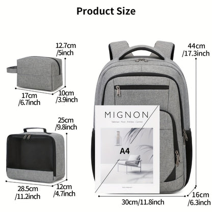 Laptop Backpack – 3 Pcs, 15.6 Inch, for Travel & Work – detail view 5