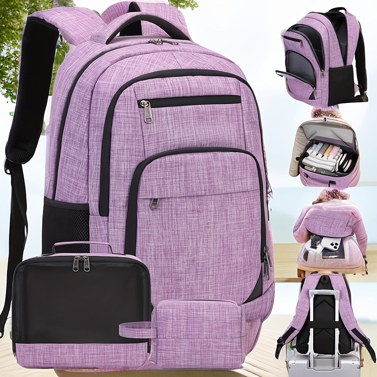 Laptop Backpack – 3 Pcs, 15.6 Inch, for Travel & Work – alternate view