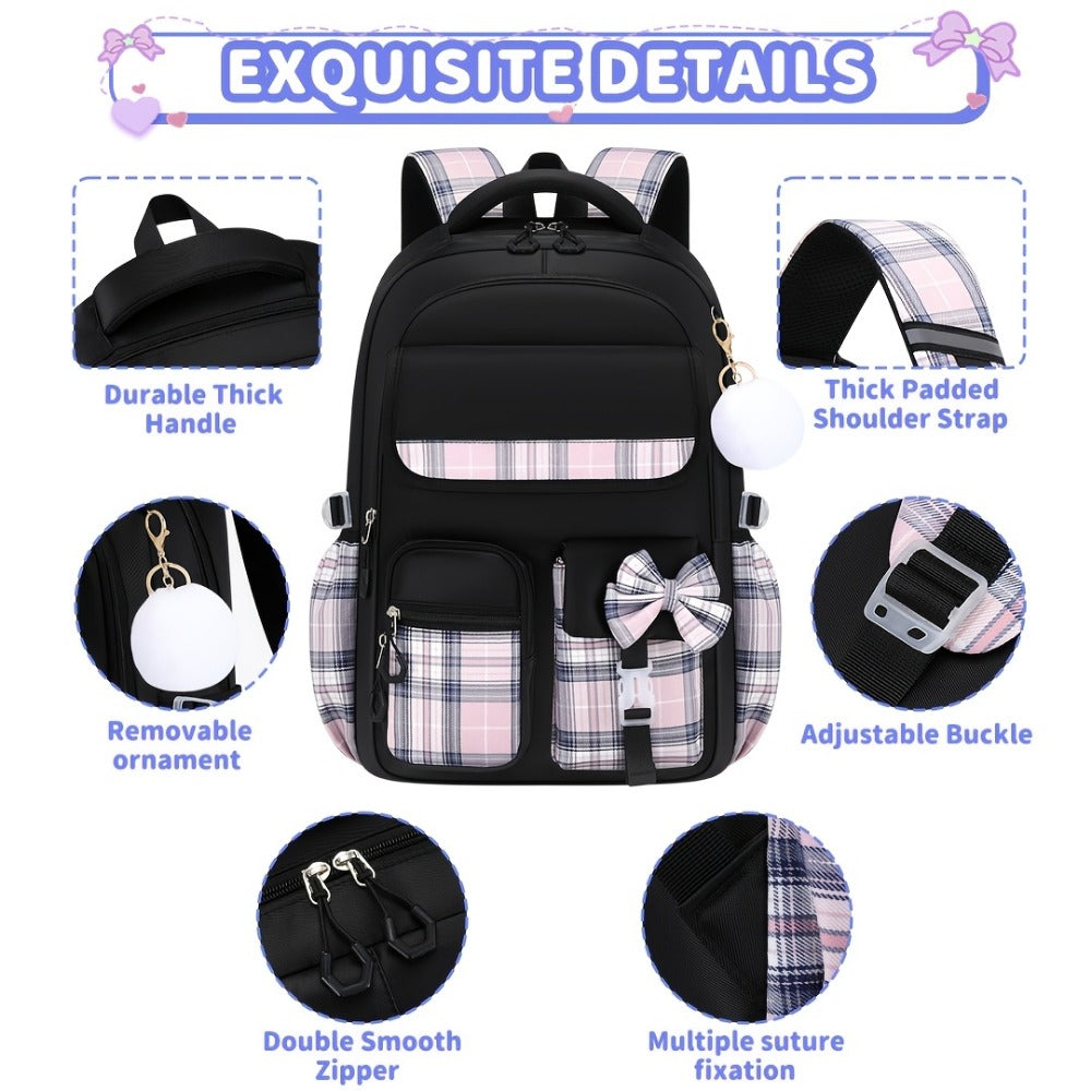 Laptop Backpack – 3-Piece, 15.6 Inch, Large Capacity, Lightweight – detail view 12