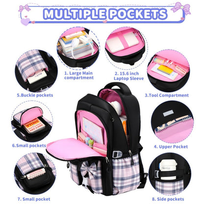 Laptop Backpack – 3-Piece, 15.6 Inch, Large Capacity, Lightweight – detail view 8