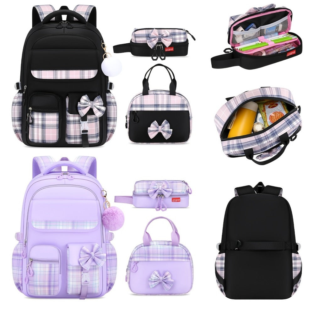 Laptop Backpack – 3-Piece, 15.6 Inch, Large Capacity, Lightweight – front view