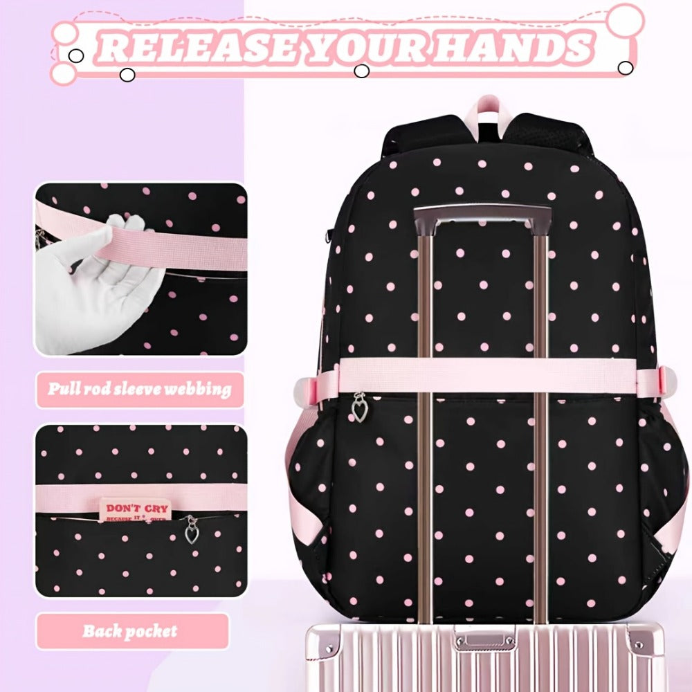 Laptop Backpack – 3-Piece, 15.6 Inch, Large Capacity, Trolley Sleeve – detail view 12