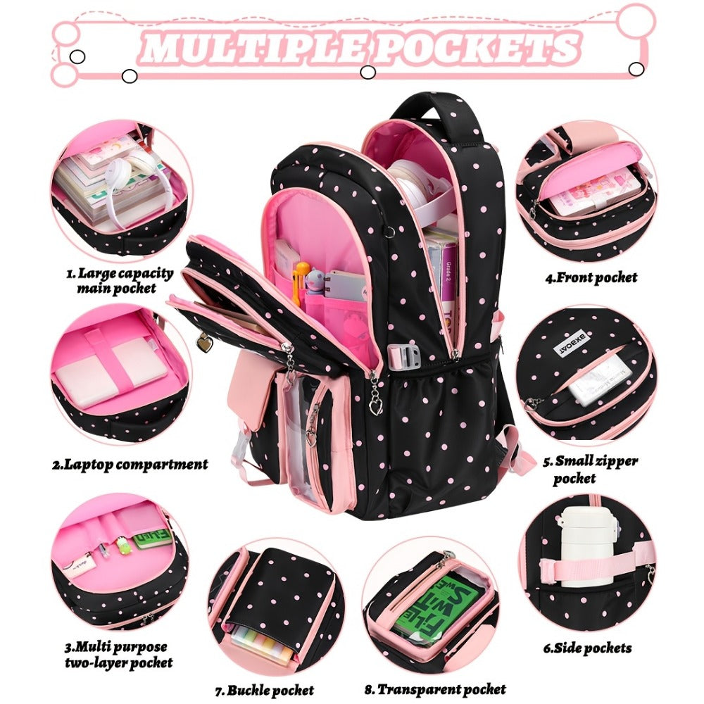 Laptop Backpack – 3-Piece, 15.6 Inch, Large Capacity, Trolley Sleeve – detail view 7