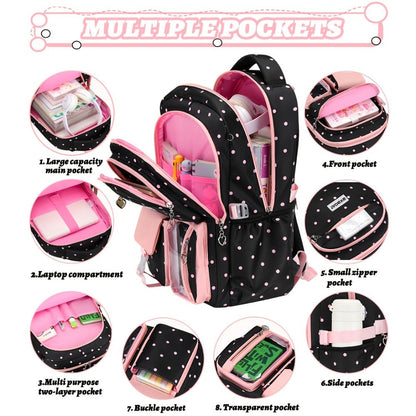 Laptop Backpack – 3-Piece, 15.6 Inch, Large Capacity, Trolley Sleeve – detail view 7