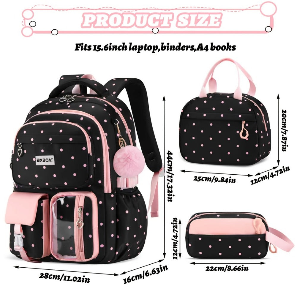 Laptop Backpack – 3-Piece, 15.6 Inch, Large Capacity, Trolley Sleeve – detail view 9