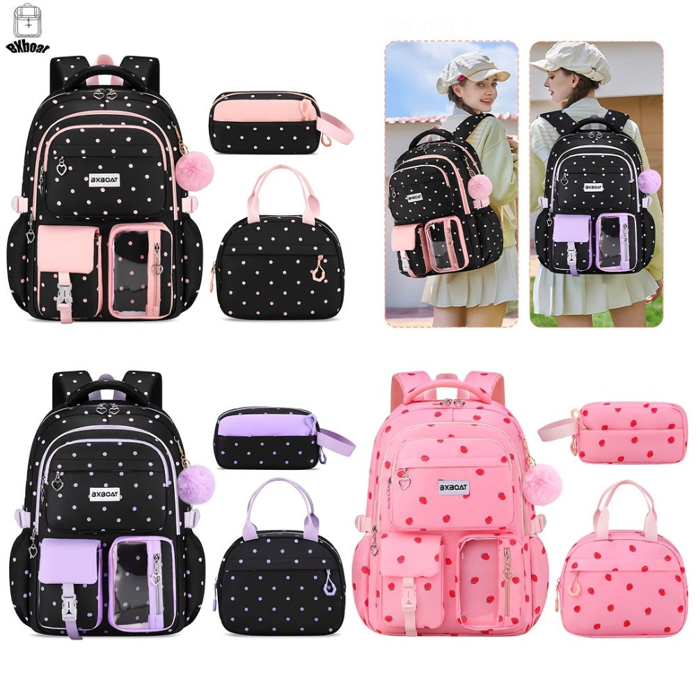 Laptop Backpack – 3-Piece, 15.6 Inch, Large Capacity, Trolley Sleeve – front view