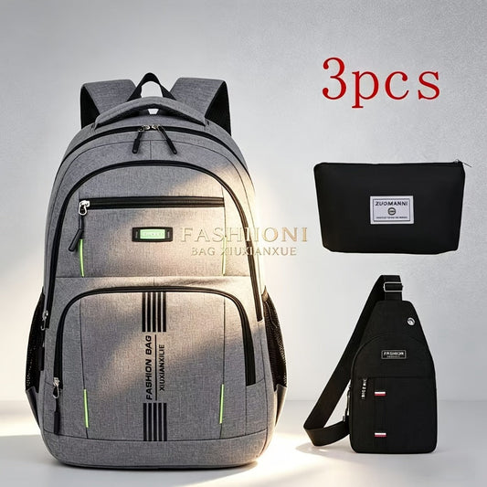Laptop Backpack – 3-Piece, Large Capacity, for Travel & Work – detail view 2