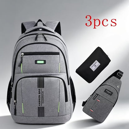 Laptop Backpack – 3-Piece, Large Capacity, for Travel & Work – detail view 3