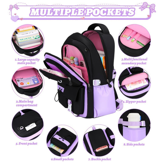 Laptop Backpack – 3-Piece, Lightweight, for Travel & School – alternate view