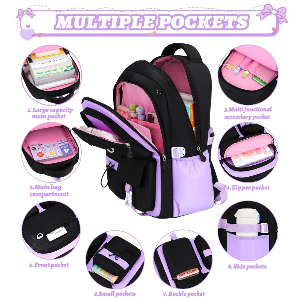 Laptop Backpack – 3-Piece, Lightweight, for Travel & School – alternate view