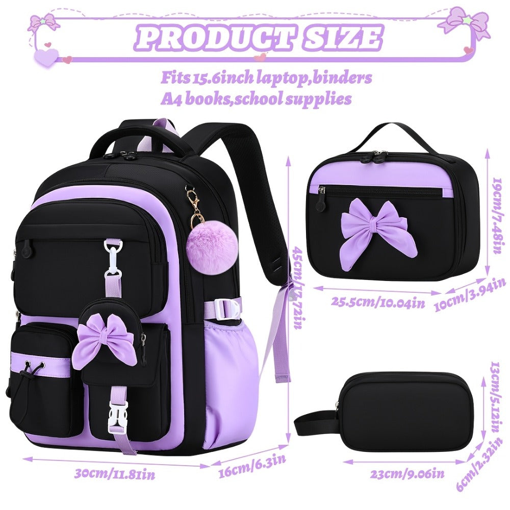 Laptop Backpack – 3-Piece, Lightweight, for Travel & School – detail view 5