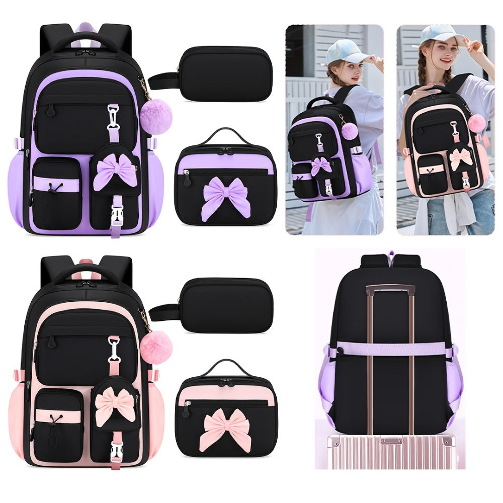 Laptop Backpack – 3-Piece, Lightweight, for Travel & School – front view