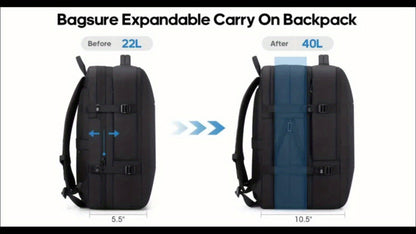 Laptop Backpack – 40L, 17 Inch, Expandable, for Travel – detail view 11