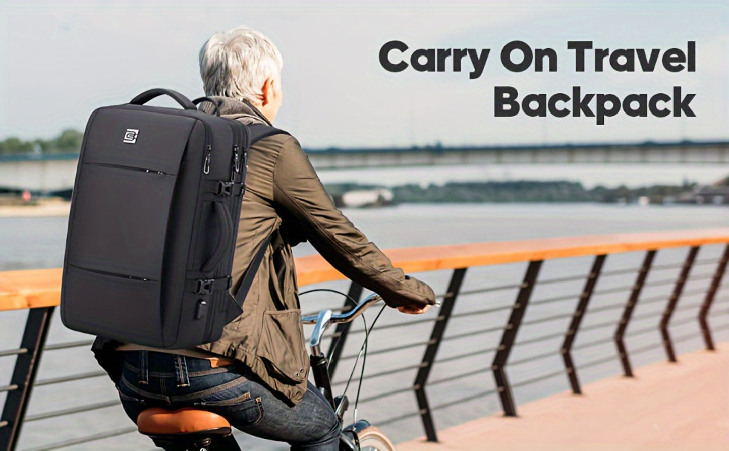 Laptop Backpack – 40L, 17 Inch, Expandable, for Travel – detail view 15