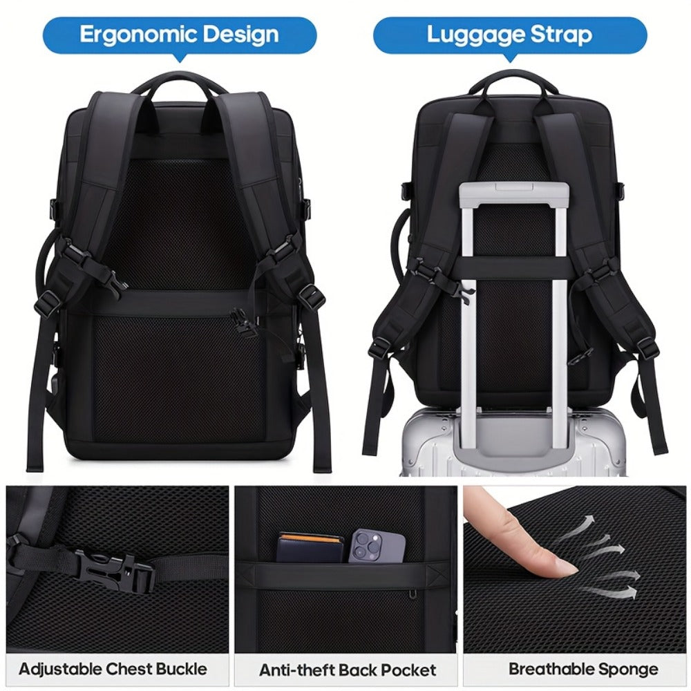 Laptop Backpack – 40L, 17 Inch, Expandable, for Travel – alternate view