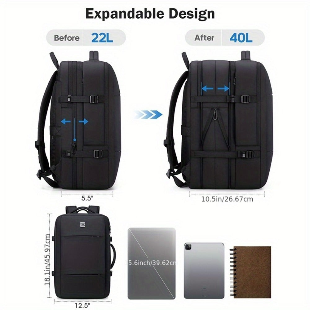 Laptop Backpack – 40L, 17 Inch, Expandable, for Travel – detail view 3