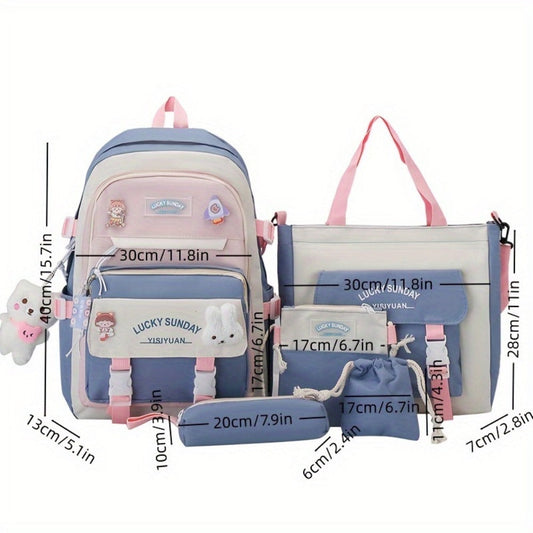 Laptop Backpack – 5-Piece, Anti-Theft, Large Capacity, Lightweight – detail view 6