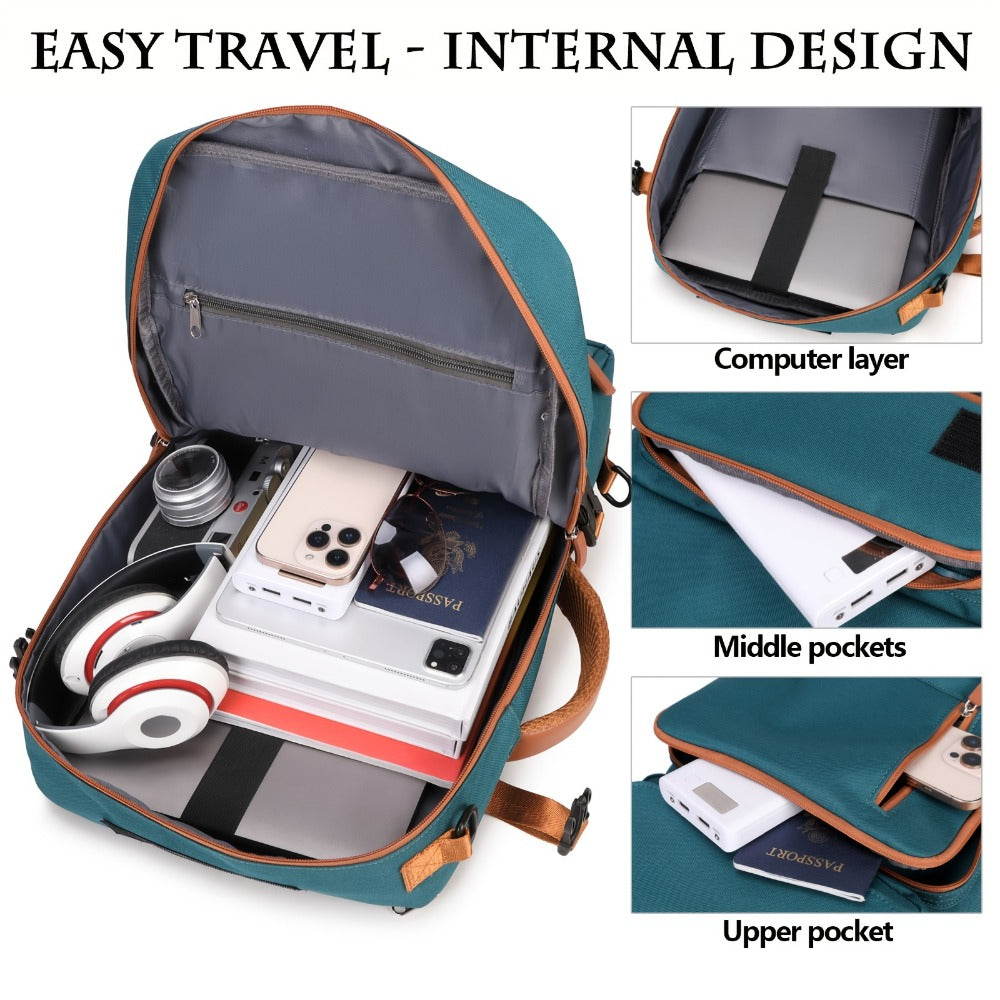 Laptop Backpack – 9-Pocket, 45L, Trolley Sleeve, for Travel – detail view 11