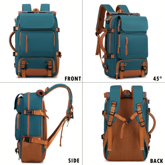 Laptop Backpack – 9-Pocket, 45L, Trolley Sleeve, for Travel – detail view 3