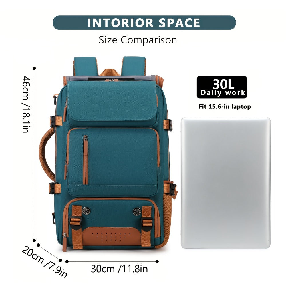 Laptop Backpack – 9-Pocket, 45L, Trolley Sleeve, for Travel – detail view 5