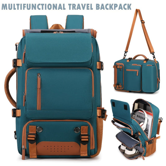 Laptop Backpack – 9-Pocket, 45L, Trolley Sleeve, for Travel – front view